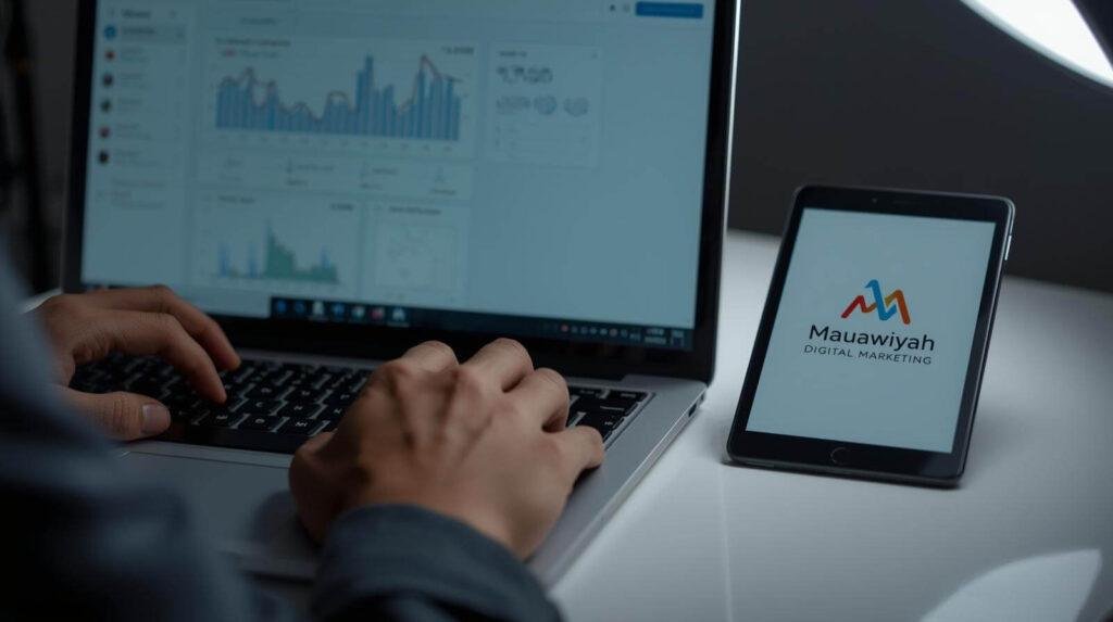 Google Ads management in Dudley, performance dashboard Dudley displaying transparent metrics and detailed monthly reporting data for West Midlands businesses. Mauawiyah Digital Marketing