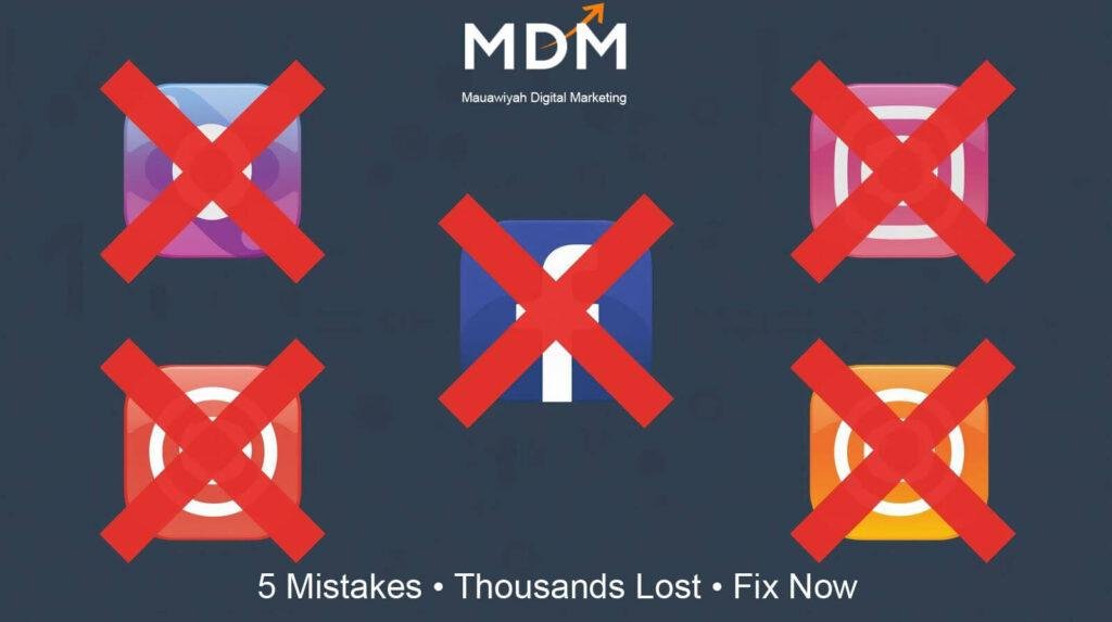 Common 5 social media mistakes that cost UK small businesses thousands in lost revenue. Mauawiyah Digital Marketing